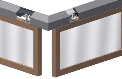 KT47 Commercial Series: Wall Mount Sliding Door Track, Hardware & Fascia KT47ECL end cap (left side) for KT47C fascia