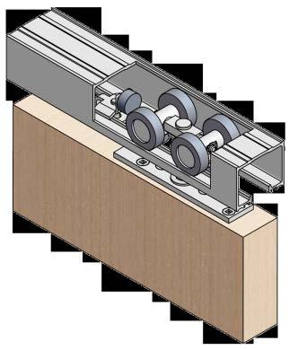 KT70 Commercial Series: Straight Sliding Door Track & Hardware, Ceiling Mount KT128 intrack bumper door stop KT70HANGERSS Bottom Guiding Options 1/4 (6mm) 7/8 (22mm) 1-3/4 (44.