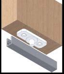 Floor Channel Choices For Single Sliding Doors 1-3/8 (35mm) KT120 swivel guide