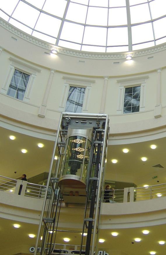 Project: Erewan Shopping Plaza, Moscow totally 9 Lifts 2 Panoramic Lifts: Panoramic lift of basic execution similar to