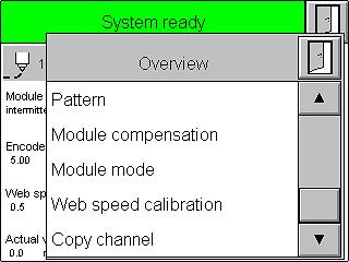 4 108 Operation Setting Pattern Controller Application Pattern Parameters by Channel PC9 The pull-down menu (PC9) contains the following items: Overview Application pattern (with info screen) Control