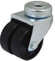 castors with Brake add B to end of swivel code e.g.