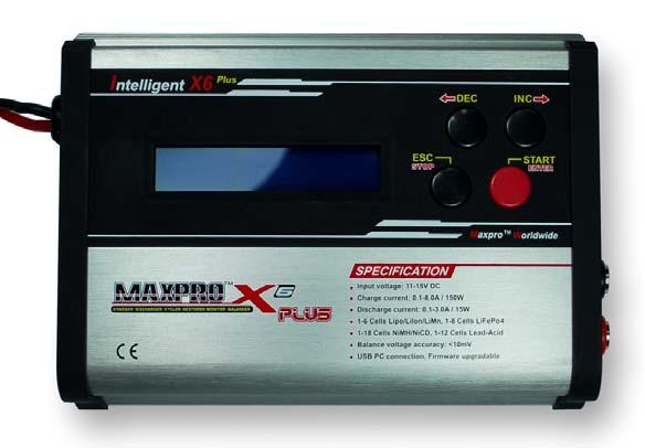 Intelligent Charger/Discharger X6-Plus User's Manual 1 INDEX Specifications........2 System Features...... 2 Warnings... 2 X6-Plus charger layout....3 General Setup & Notes.