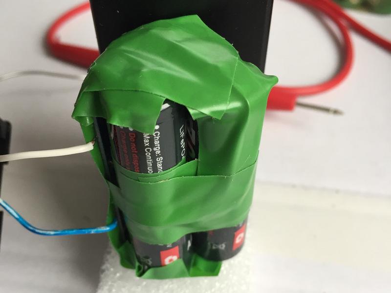 The battery has two + and two - poles.