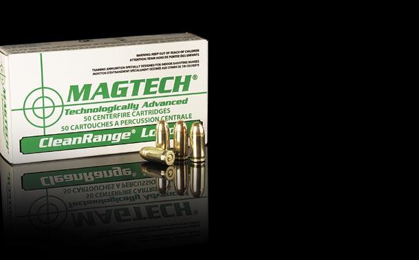 CLEANRANGE Magtech CleanRange loads are specially designed to eliminate airborne lead and the need for lead retrieval at indoor ranges.