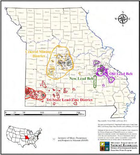 Energy Storage Companies in Missouri Lead mining districts Source: Missouri Department of Natural Resources 71 59 169 136 ( 63 65 61 St.