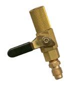 Screws onto charging hose end. AUTOMATIC SHUT-OFF VALVES Valve simply screws onto hose end. Available in straight and 90 models.