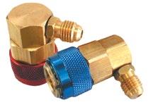COUPLERS AND CONNECTORS MANUAL COUPLERS >>POPULAR<< 82834 82934 82834-E 82934-E Patented manual couplers adjust easily to R134a service ports with varying dimensions.
