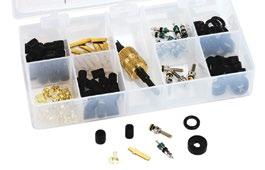 A/C CHARGING ADAPTER REPAIR KITS 91335 MASTER A/C CHARGING ADAPTER REPAIR KIT 126 piece assortment of replacement gaskets, o-rings and depressors for charging hoses and adapters.