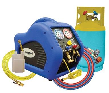 REFRIGERANT RECOVERY EQUIPMENT 69110 AUTOMOTIVE A/C RECOVERY SYSTEM Design Certified to Meet SAE J2810 Includes Recovery Unit, 30 lb DOT Tank, 60 Yellow Service Hose, 72 Blue and Red Conversion