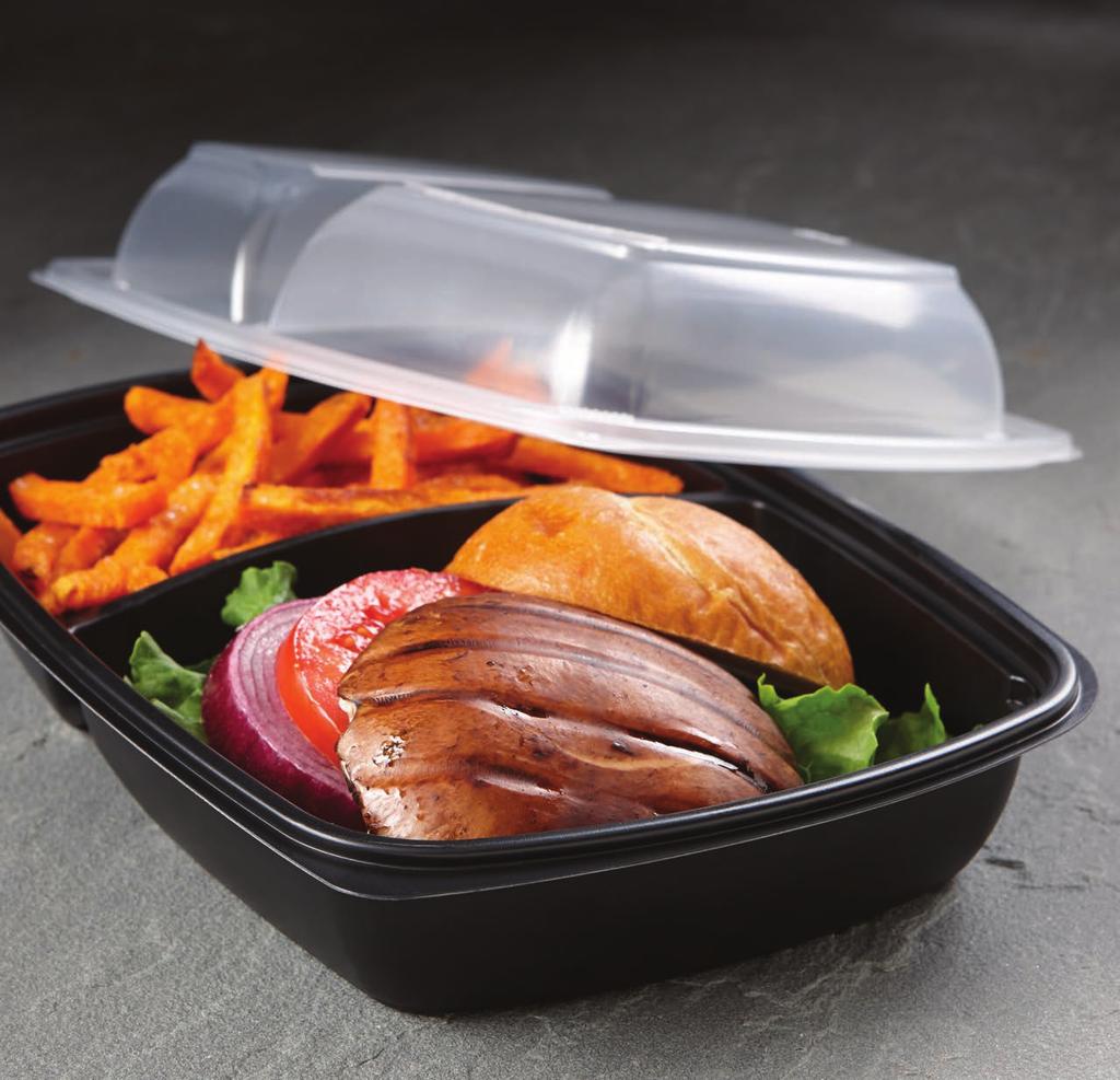 SQUARES & RECTANGLES WITH COMPARTMENTED OPTIONS Sabert helps streamline your take-out and delivery business and increase your profits by addressing consumers demands for menu variety and meal