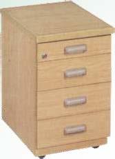 Clerical 3 Drawer mobile Pedestal with lockable Top