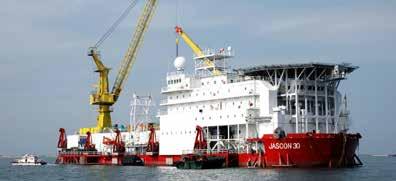 24 JASCON 30 PIPELAY vessel n Extreme breadth / THRUSTERS n Portable gen set n Thrusters n Bow thruster MOORING SYSTEM n 10-pnt mooring system 111.00 m 30.48 m 38.00 m 6.71 m 4.