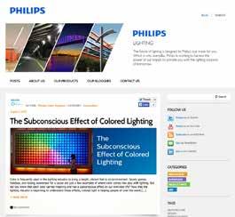 Online news at your fingertips The Philips Lighting blog provides you with A platform to learn more about our latest products and installations.