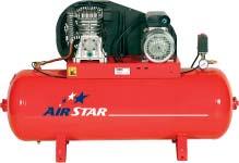 start-stop control Lubricated 24 ltr air receiver Portable Airstar 25050 Direct Drive Wheel kit and