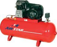 phase 13 amp 100 ltr air receiver Portable with twin large wheels & swivel wheel Low noise Fitted with