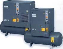 ATLAS COPCO ROTARY SCREW AIR COMPRESSORS GX2-5C GX 2-5C Pack and full features series. 2.2-5.5 kw / 3.0-7.5 hp oil injected rotary screw compressors.