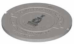 Massachusetts Municipal Manhole s and Covers 32" MANHOLE FRAMES AND COVERS Features Heavy duty Options Solid, flat grate, or ADA grate Custom badging/lettering Gasket seal covers 4", 6", or 8" frame