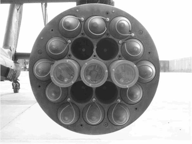 Figure 4. M261 Rocker Launcher. (3) M261 rocket launchers (a) (b) (c) (d) (e) The M261 rocket launcher carries and launches the 2.
