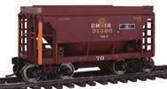1960s to present Also hauled flux stone & iron ore Completely assembled, ready to use Die cast underframe for excellent tracking Correct 33" turnedmetal wheelsets