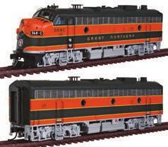 Command the rails with this set that includes miniature people, a signal bridge, GP40 diesel engine, 3 freight cars and a caboose. It runs around a 47 x 38" E-Z Track oval. 160-706 BN & Santa Fe Reg.