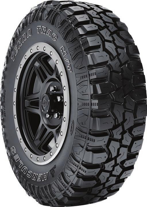 High void-to-rubber ratio on the outside of the tire delivers extreme off-road traction.