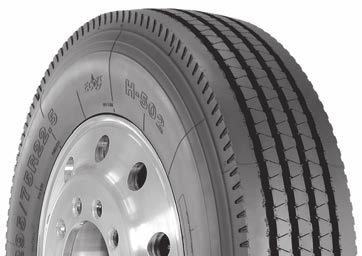 Innovative groove technology maximizes tear resistance while ejectors minimize stone retention. Low rolling resistance tread compound offers optimum fuel efficiency and significant removal mileage.