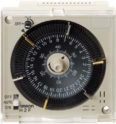 Motor Time Switch H2F-D ON/OFF Control 48 Times per Day in 15-min Increments The H2F-D is a Low-cost Time Switch for Affordable Operation in a Compact DIN 72 x 72-mm Body.