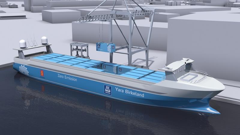 Marine Electrification Autonomous/Electric Norwegian: Yara Birkeland Carrying capacity: 100 150 containers Cost: $25M (3x conventional), but offset by 90% annual