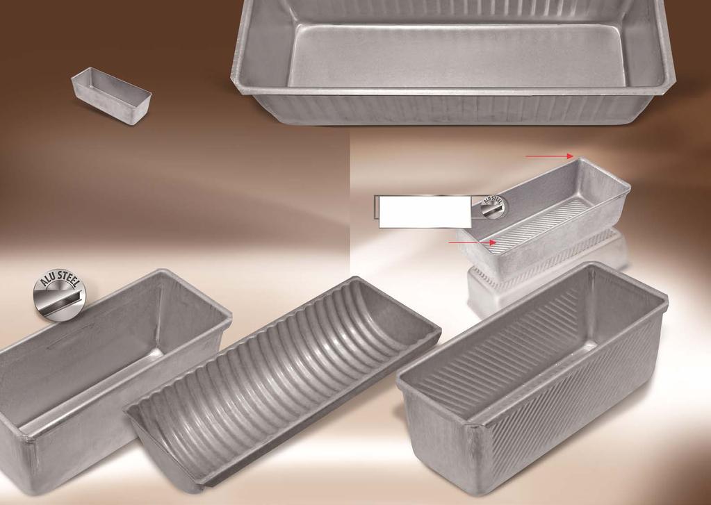 27 Energy-saving, resistant AluSteel baking moulds Made of stainless steel covered with a think layer of on both sides, AluSteel combines the advantages of both metals.