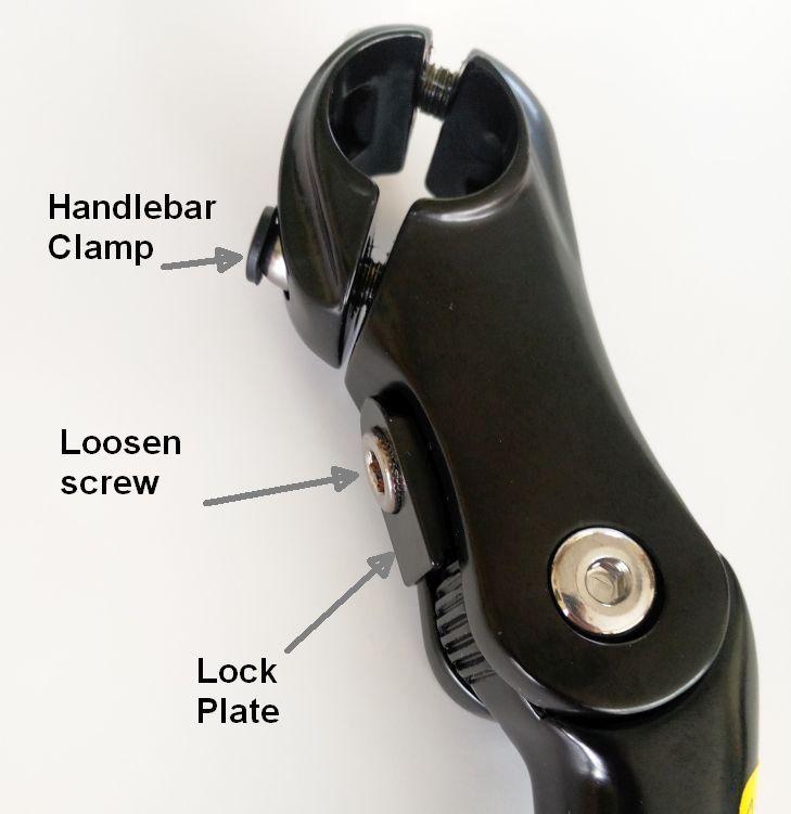 Tighten the clamping nut clockwise.