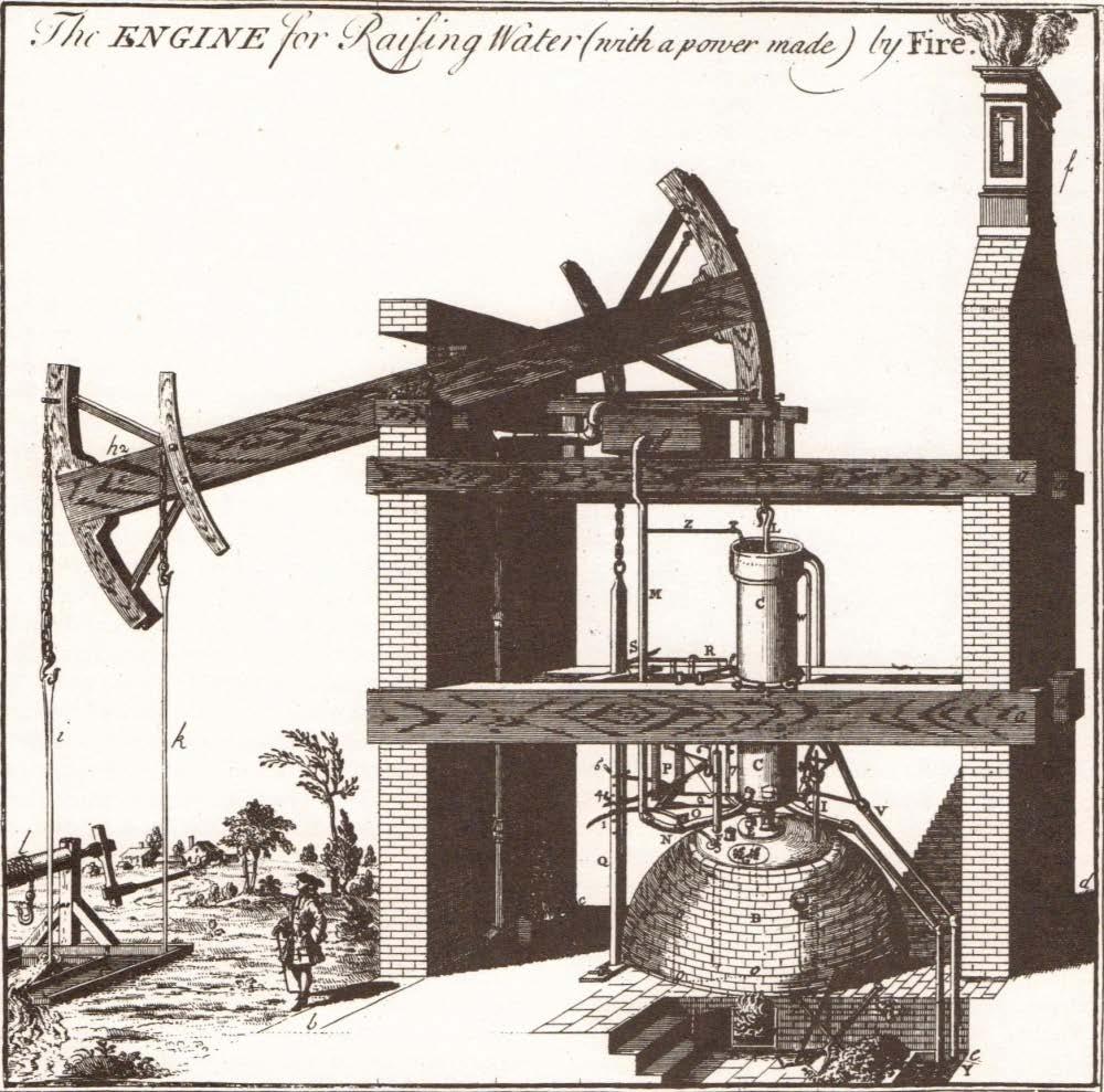 Henry Beighton s first ever (1717) engraving of a Newcomen engine, probably at Griff?
