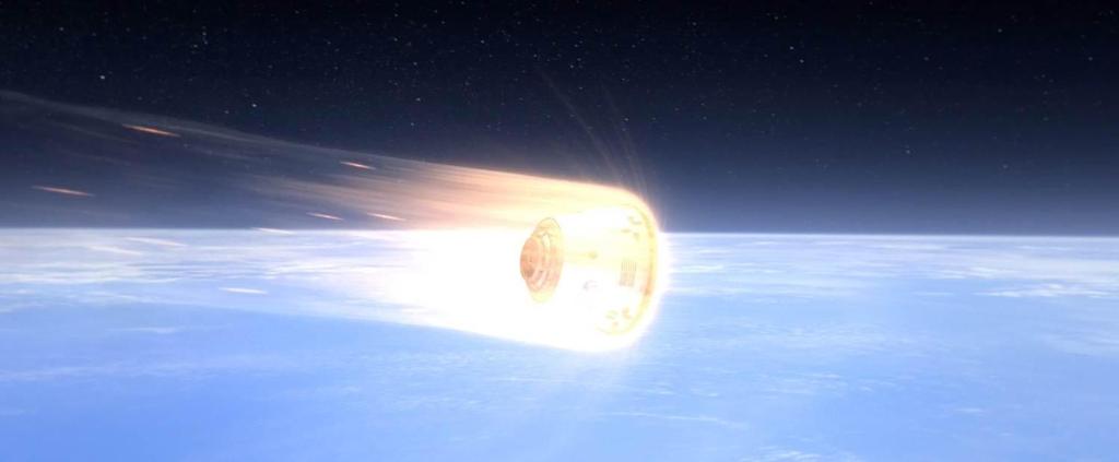 De-orbit Burn & Separation: Dragon s Draco thrusters successfully perform de-orbit burn sending the vehicle back to Earth on target for landing within landing area.