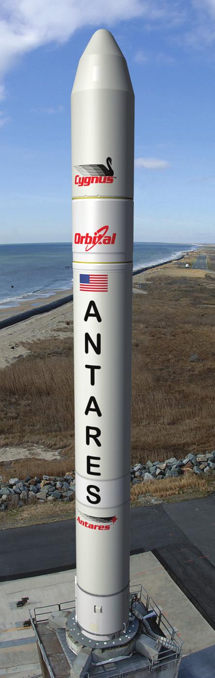 Founded in 1982, Orbital s COTS system design is based on the new Antares rocket with a liquid oxygen (LOX)/kerosene (RP-1) first stage powered by two Aerojet AJ-26 engines.