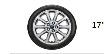 VAT) 17" Multi-spoke alloy wheel 17" 5x2-spoke alloy wheel 17" 10-spoke