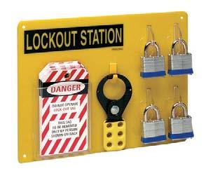 5 Shackle, Keyed Different, Green (99617) 1 - Large Yellow Board (LC501E) Prinzing Micro Station Compact and convenient mini-lockout station for essential items 5-7 Red