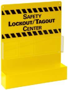 safety padlocks (99552) or steel padlocks (99500) 1-1 metal hasp (65375) 1-1-1/2 metal hasp (65376) 12 - heavy duty tags (65520) Description Dimensions: 9 H x 12 W 10 -