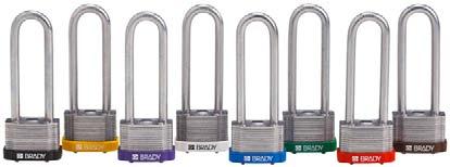 cylinder offers more unique key cuts, better tamper resistance than conventional 4-pin locks Colored bumpers supplied for identification Each padlock includes 2 keys.