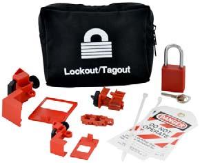 Optional: 2 - Keyed-different safety padlocks (99552) or steel padlocks (99500). And 2 heavy duty, re-usable lockout tags (65520) and nylon cable ties.