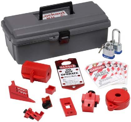 Large Box Electrical Starter Kit Contains everything you need to mark and secure a variety of electrical components to protect employees from electrical hazards 1 - Small 110V Electrical Plug (65674)
