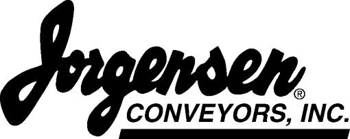 WARRANTY Jorgensen Conveyors, Inc. guarantees the material of our manufacture against defects in material or workmanship under normal and proper use for a period of 24 months upon shipment.