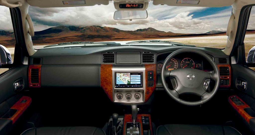 Ti Petrol interior shown. The latest Nissan Patrol range offers numerous creature comforts.