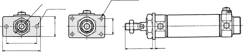 Courtesy of CM/Flodyne/Hydradyne Motion Control Hydraulic Pneumatic Electrical Mechanical () 4-4 www.cmafh.com With Mounting racket (For dimensions not indicated below, refer to page 4.