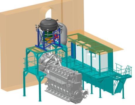 cost and space optimized SCR reactor Four-Stroke