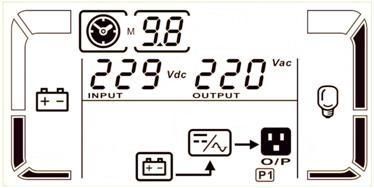 CVCF mode Description When input frequency is within 46 to 64Hz, the UPS can be set at a constant