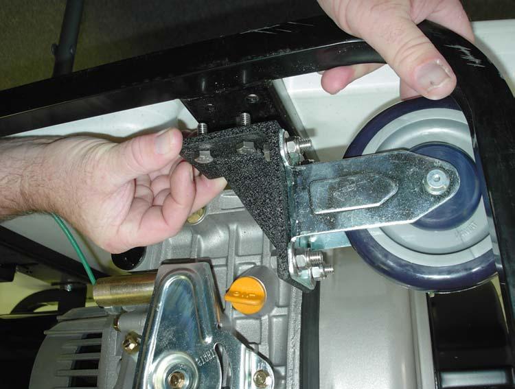 3. Wheel Installation (See Figure 3). (1) Tools Required: 1 each, ½ socket with ratchet.