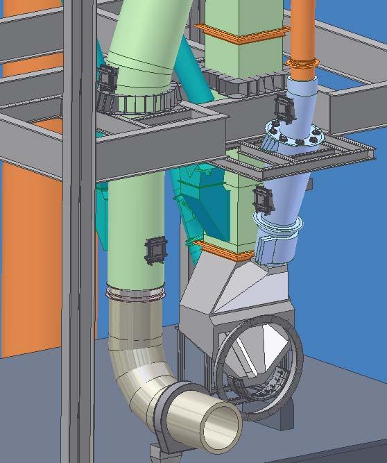 Typical Arrangement for Bypass Extraction Bypass gas to dedusting Mixing