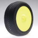 Tires, LOSB7052 R Wheel, Black LOSA17687 R Road Weapon Tires