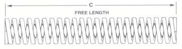 Step 3 Determine free length "" as follows: decide which load classification the spring should be selected from - Light, Medium, Heavy, or Extra Heavy.