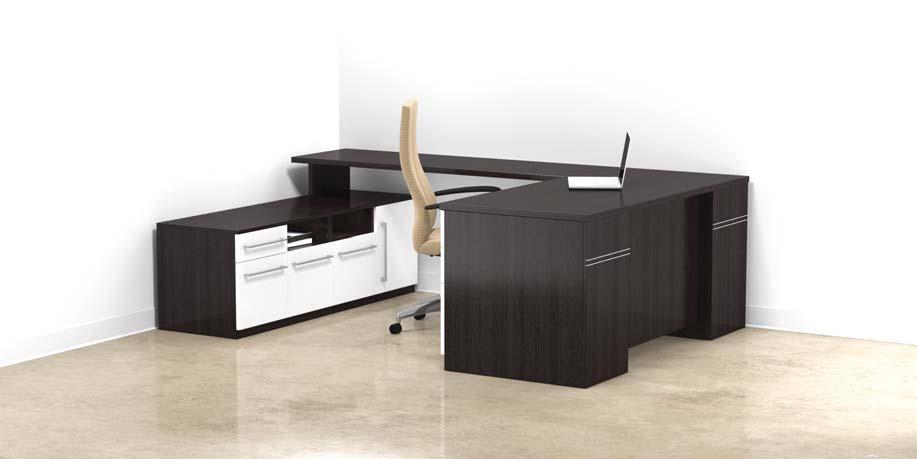 CONNECTION SERIES Options Available HPL Matching high pressure laminate substituted for wood top $ N/C - Call customer service for matching finish selections CD Center Drawer $ FF Change BBF pedestal